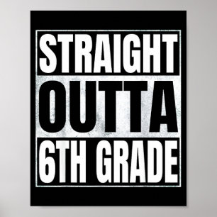 Póster Acaba de salir de la clase de 6to grado promoción
