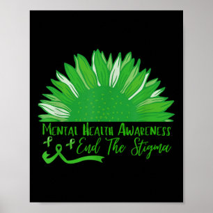 Póster Acabar Con El Estigma La Salud Mental Del Girasol