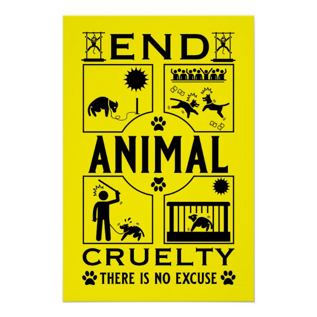 Póster Acabar con la crueldad animal (Anverso)
