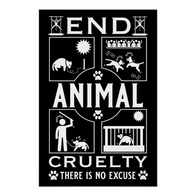 Póster Acabar con la crueldad animal (Anverso)