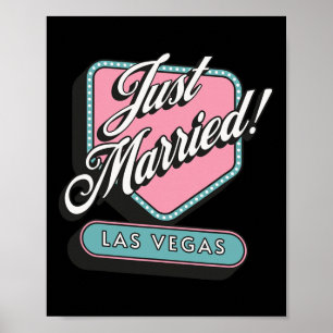 Póster Acabo de casar a la Boda de Las Vegas Bride Groom