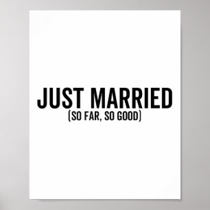 Póster Acabo De Casarse Hasta Ahora, Buena Boda Novia Gro