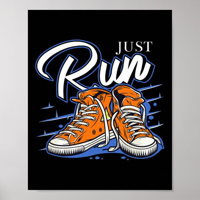 Póster Acabo de correr en la biatlón de Runner Triatlón c (Frente)