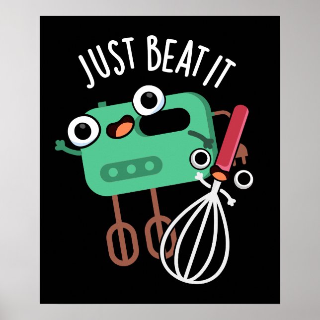 Póster Acabo De Golpearlo Gracioso Pun Dark BG (Frente)