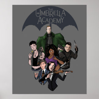 Póster Academia de los Paraguas 12345 7