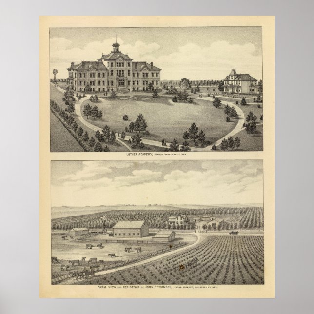 Póster Academia Luther, Nebraska (Frente)