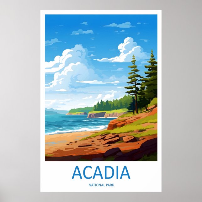 Póster Acadia National Park Travel Print Wall Art Acadia (Frente)