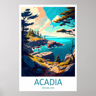 Póster Acadia National Park Travel Print Wall Art Acadia