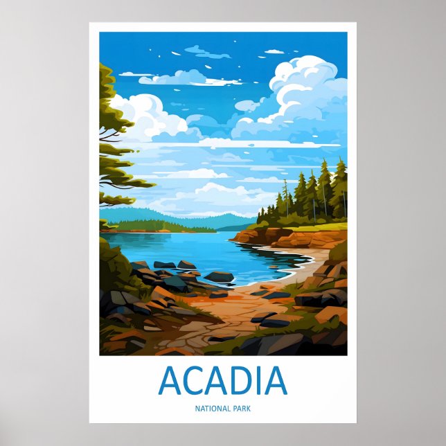 Póster Acadia National Park Travel Print Wall Art Acadia (Frente)