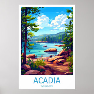 Póster Acadia National Park Travel Print Wall Art Acadia