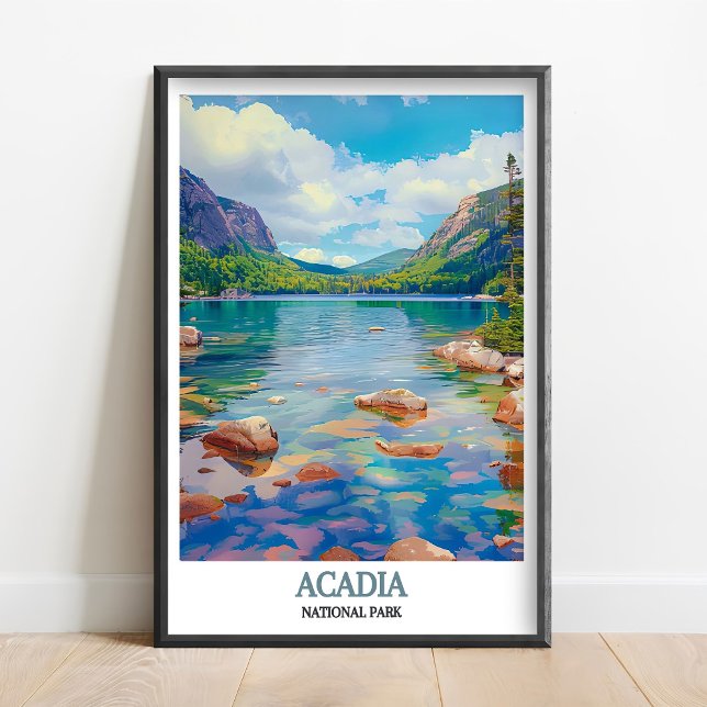 Póster Acadia Wall Art- Jordan Pond Print- Acadia Nationa (Subido por el creador)