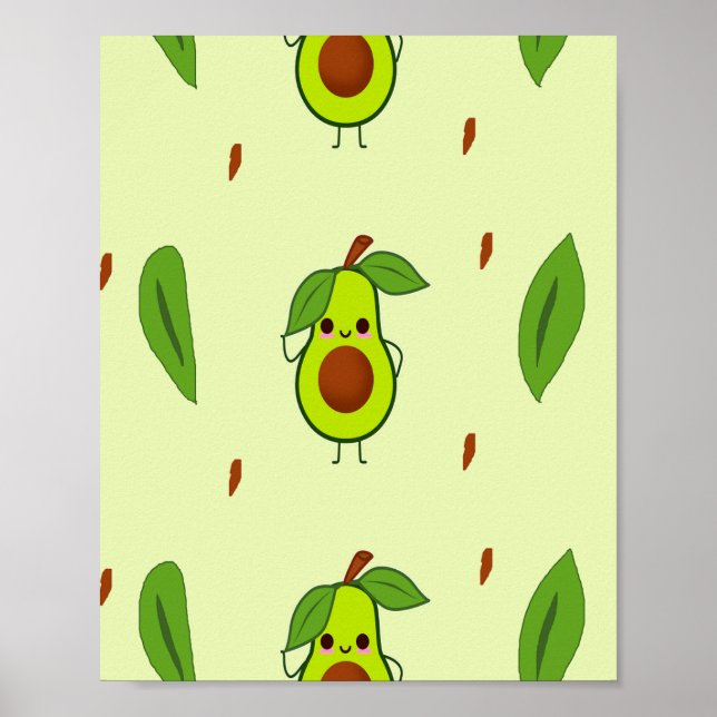 Póster Acaguado de Cute kawaii (Frente)