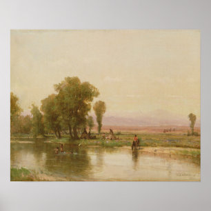 Póster Acampada en el río Platte