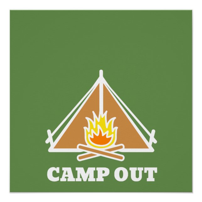 Póster Acampar (Anverso)