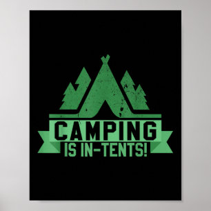 Póster Acampar Es En Tiendas Divertido Regalo De Camper A
