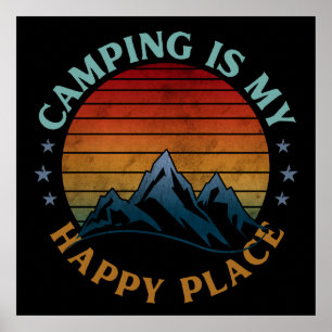 PÓSTER ACAMPAR ES MI LUGAR FELIZ 