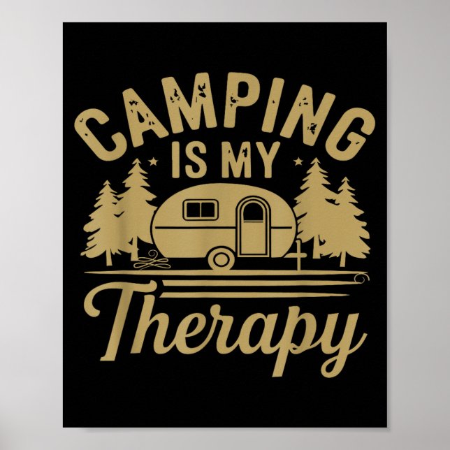 Póster Acampar es mi terapia (Frente)