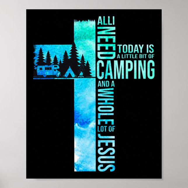 Póster Acampar y Jesús (Frente)