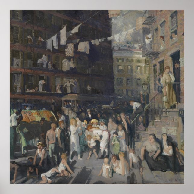 Póster Acantilado por George Bellows (1913) (Frente)