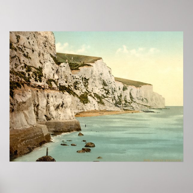 Póster Acantilados blancos de Dover, Kent, Inglaterra (Frente)