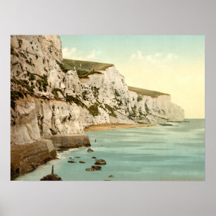 Póster Acantilados blancos de Dover, papel de archivo de