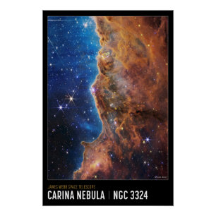 Póster Acantilados cósmicos James Webb Educación espacial