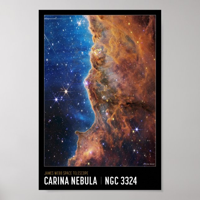 Póster Acantilados cósmicos James Webb Educación espacial (Frente)