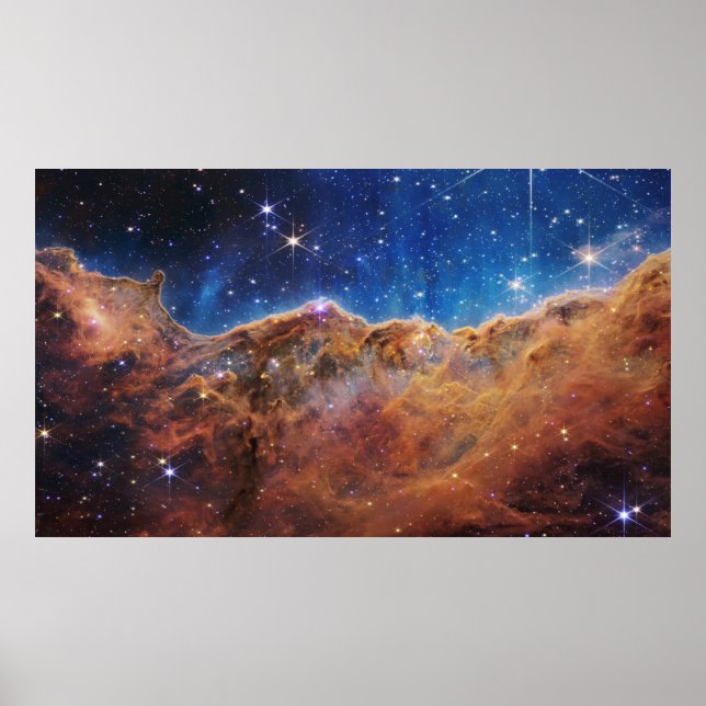 Póster Acantilados cósmicos Telescopio web Carina Nebula  (Frente)