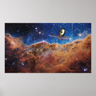 Póster Acantilados cósmicos Telescopio web Carina Nebula