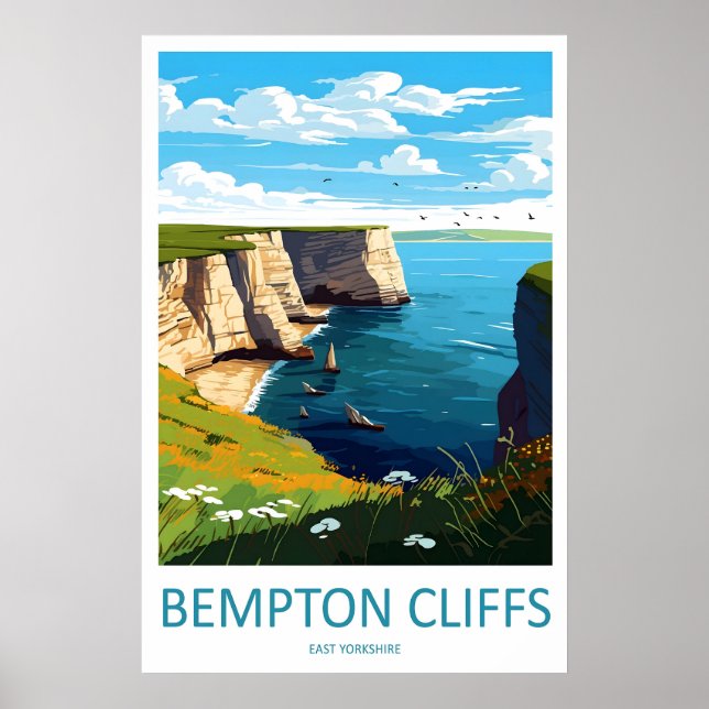 Póster Acantilados de Bempton 1 (Frente)
