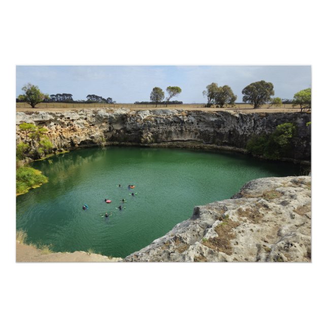 Póster Acantilados de caliza y aguas esmeraldas (Anverso)