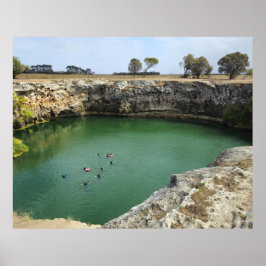 Póster Acantilados de caliza y aguas esmeraldas