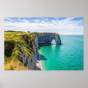 Póster Acantilados de Etretat, Normandía