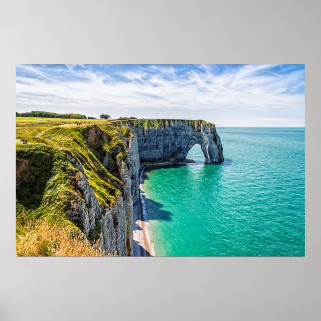 Póster Acantilados de Etretat, Normandía (Frente)