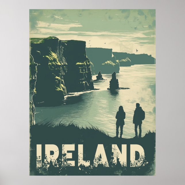 Póster Acantilados de Moher Journey Ireland (Frente)