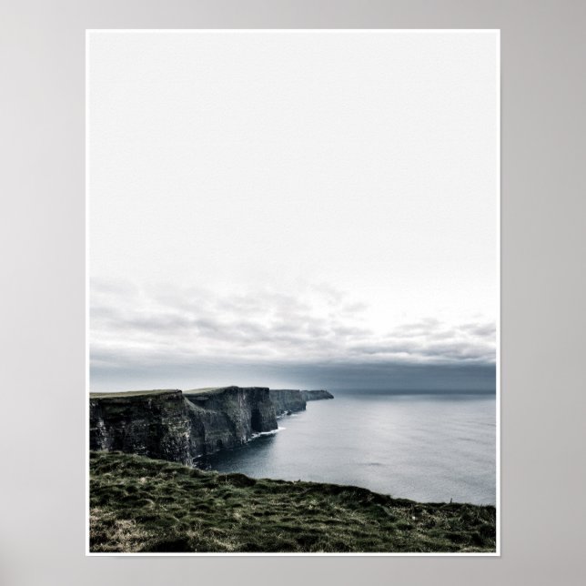 Póster Acantilados de Moher, Poster fotográfica de viajes (Frente)