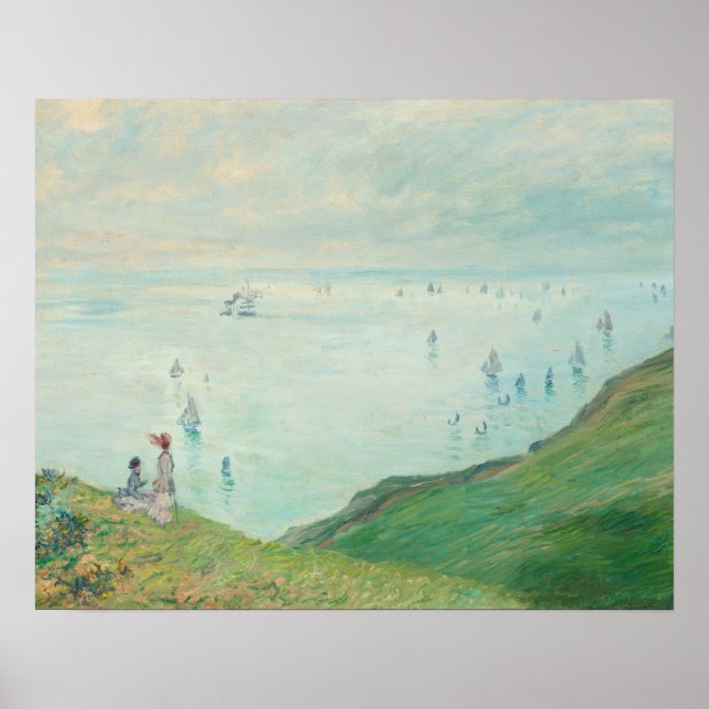 Póster Acantilados de Pourville (1882) por Claude Monet (Frente)
