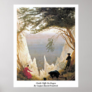 Póster Acantilados de tiza en Rugen de Caspar David