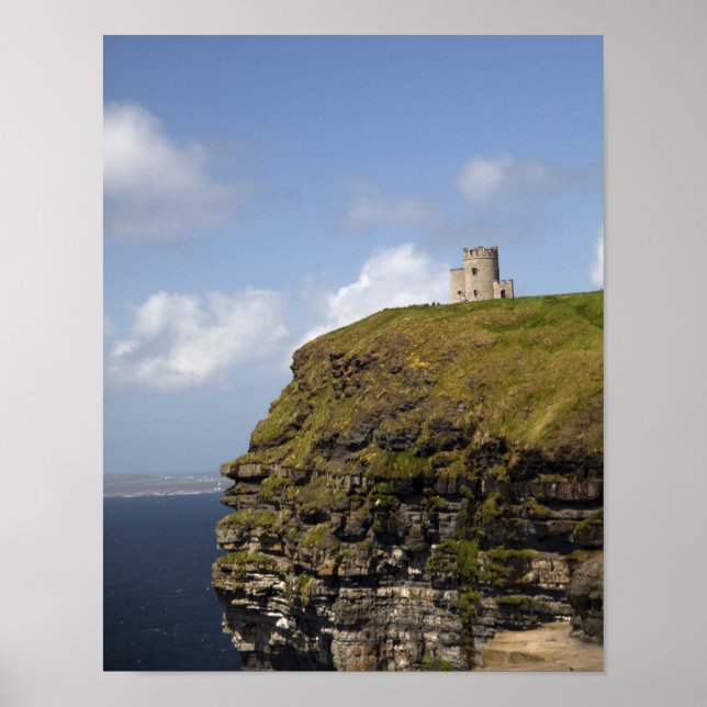 Póster Acantilados escénicos de Moher y Torre de O'Brien. (Frente)
