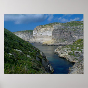 Póster Acantilados Gozo, Malta de Xlendi