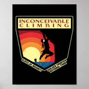 Póster Acantilados Inconcebibles De Escalada De La Locura