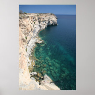 Póster Acantilados - punto sur de Malta 1 poster
