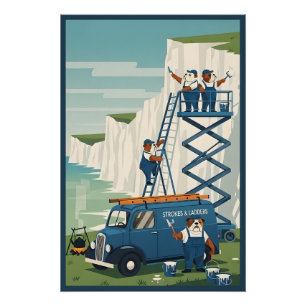 Póster Acariciados Acantilados Blancos de Dover