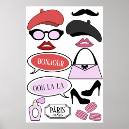 Póster Accesorios de cabina de fotos con tema de Emily en