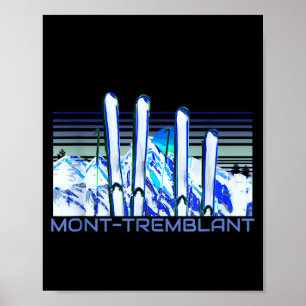 Póster accesorios de esquí Mont-tremblant retro mont-trem
