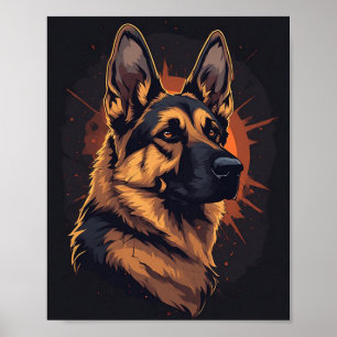 Póster 🐕 Accesorios de Pastor Alemán para Amantes de Per