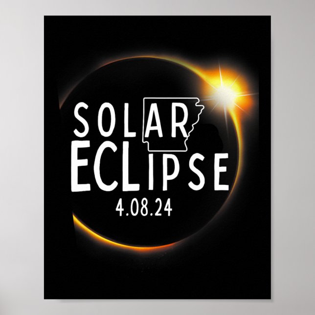 Póster Accesorios para eclipse solar 2024 4.08.24 Totalid (Frente)