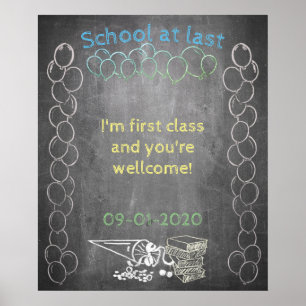 Póster Accesorios para la inscripción al estilo de pizarr