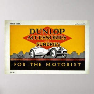 Póster Accesorios y misceláneas de Dunlop para el