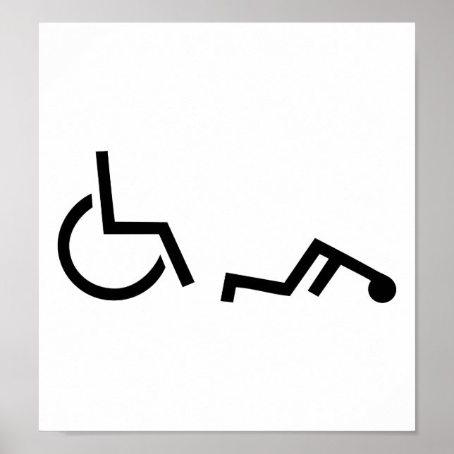 Póster Accidente en silla de ruedas (Frente)